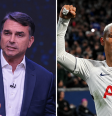 Flávio Bolsonaro (PL), candidato à Presidência da República, e jogador Richarlison Foto: Estadão