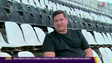 Matheus Costa celebra acesso da Inter de Limeira e revela virada de chave na Série C