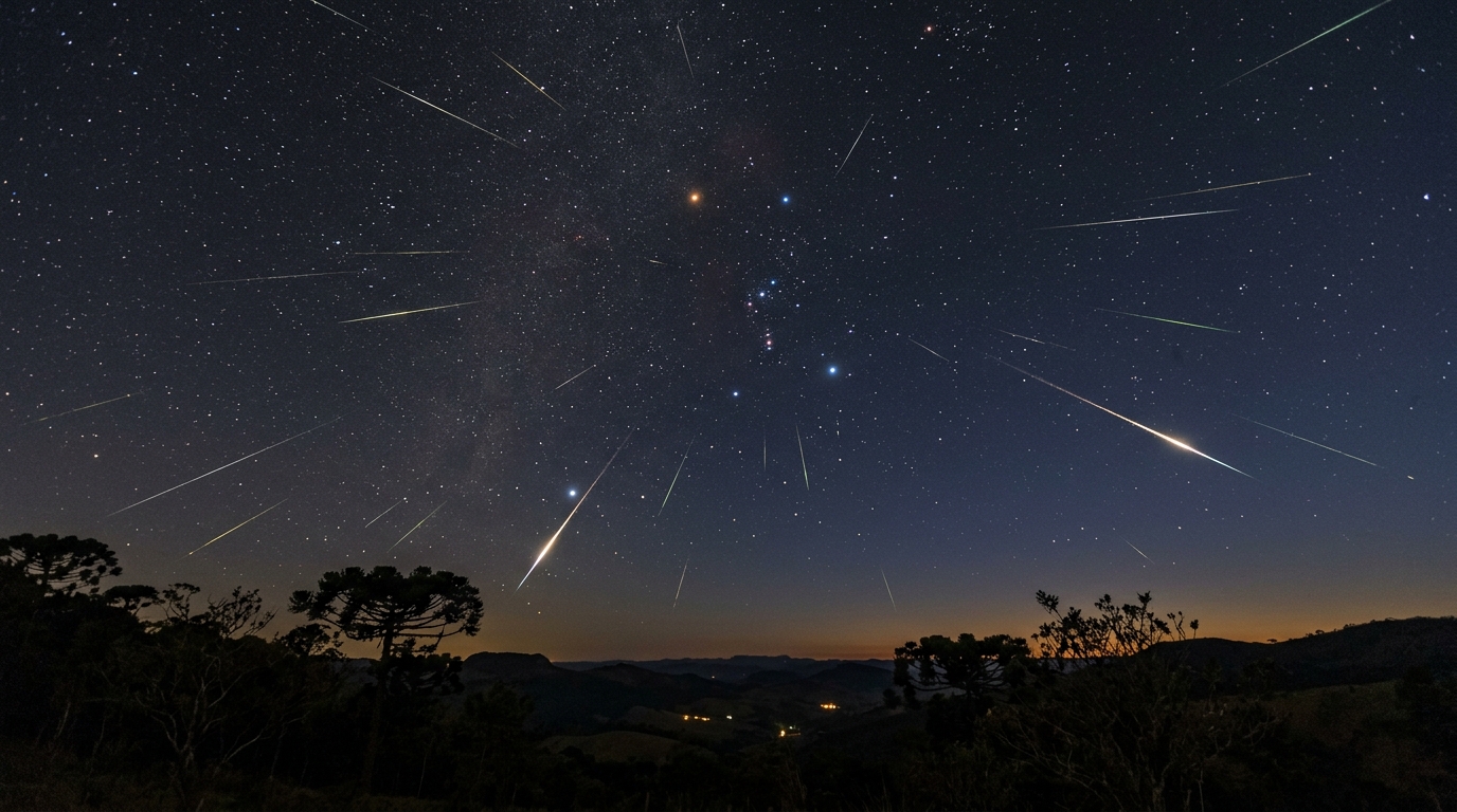 Chuva de meteoros das Orionídeas, restos do cometa Halley, chega ao pico em outubro: veja como ver do Brasil