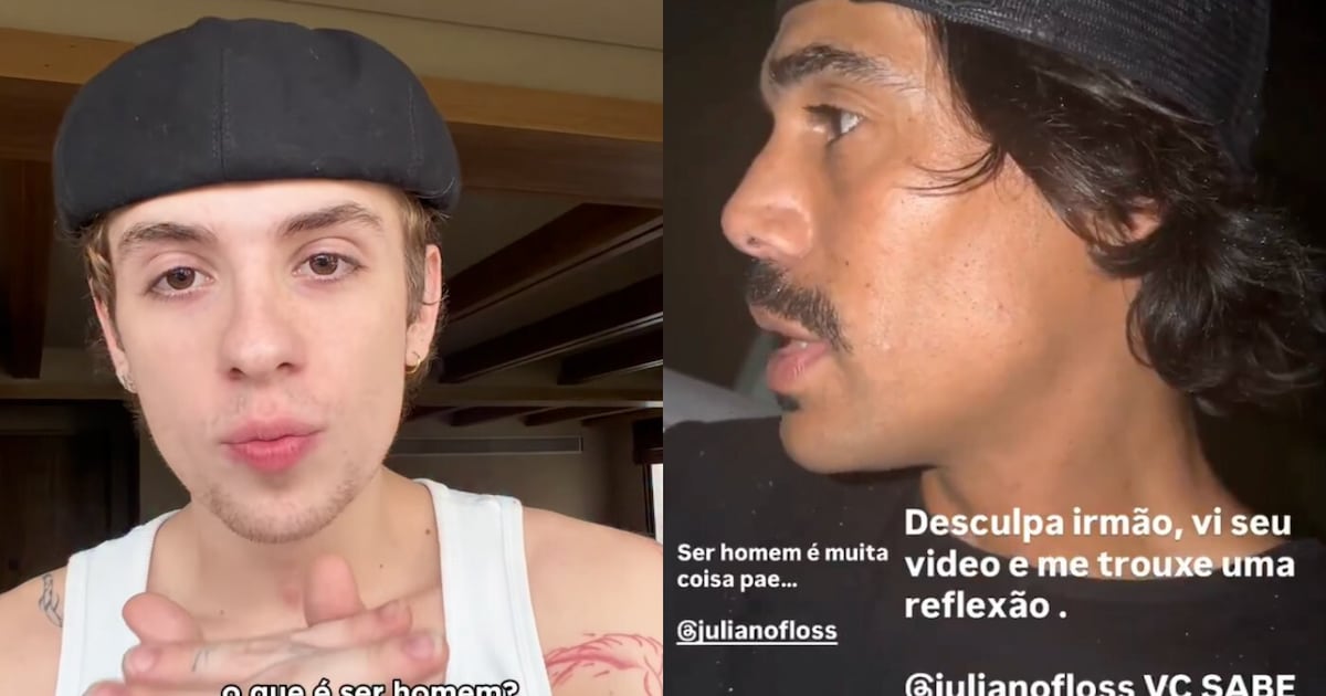 Juliano Floss discute masculinidade e recebe críticas de Micael Borges sobre papéis domésticos