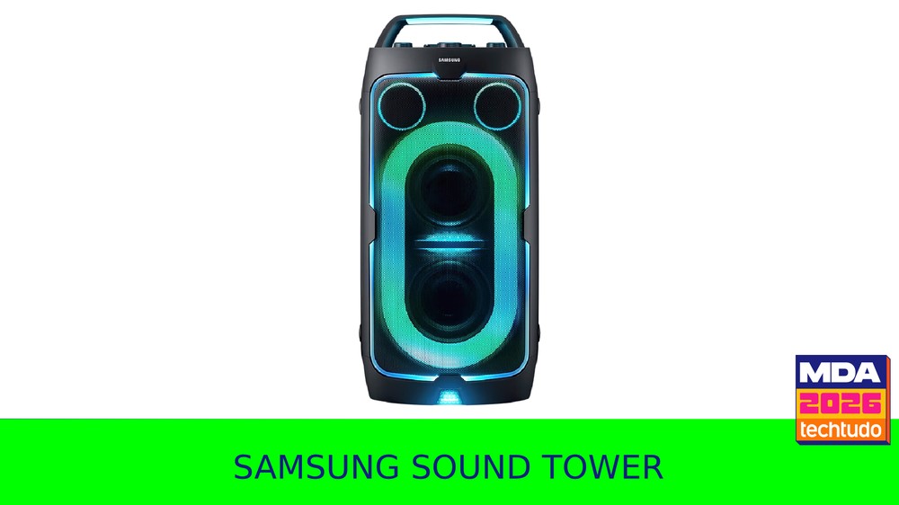 Samsung Sound Tower MDA 2026 — Foto: Arte/TechTudo